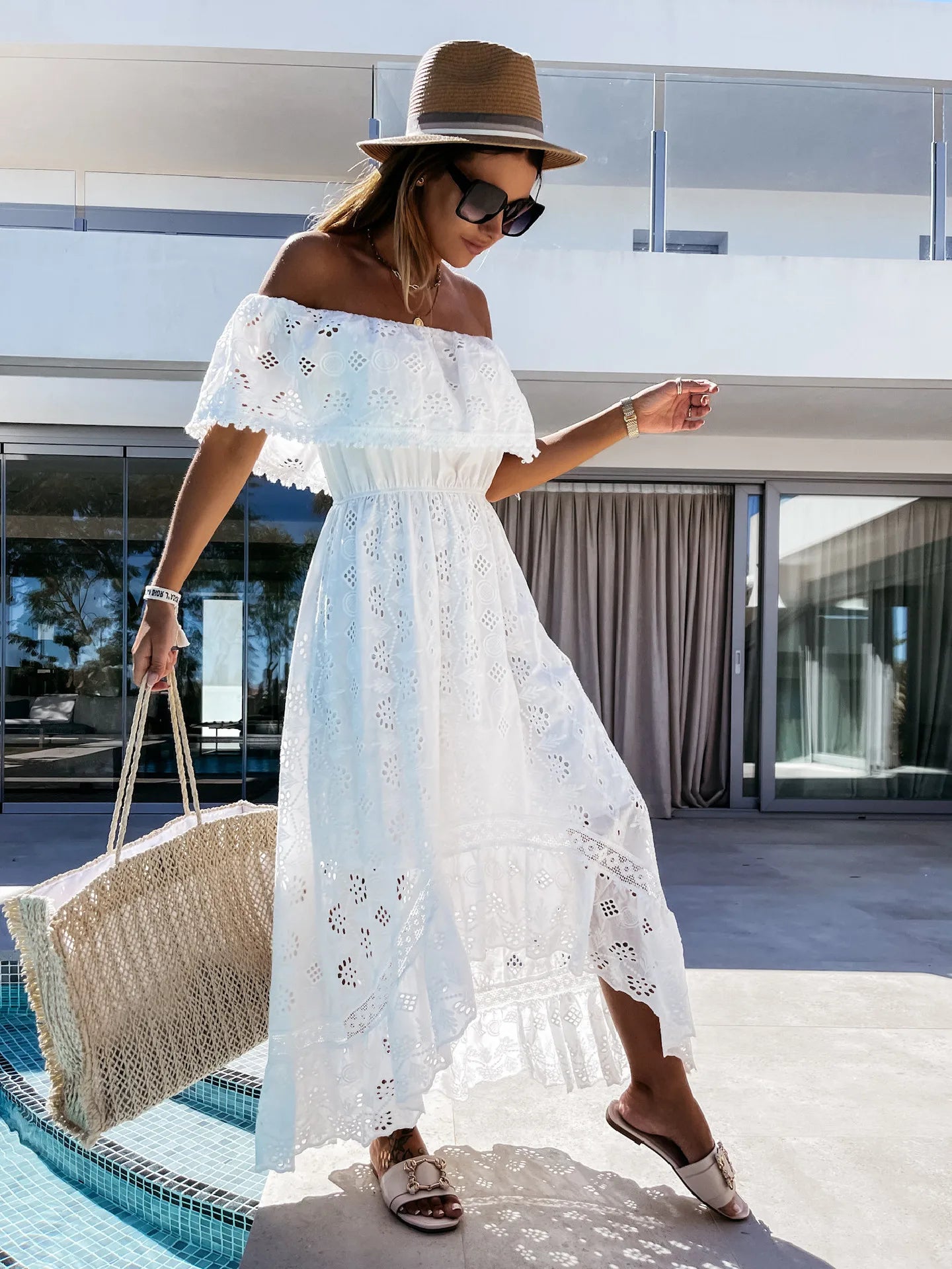 Summer White Dress For Woman 2023 Trendy Casual Beachwear Cover-ups Outfits New Boho Hippie Chic Long Maxi Dresses Elegant Party