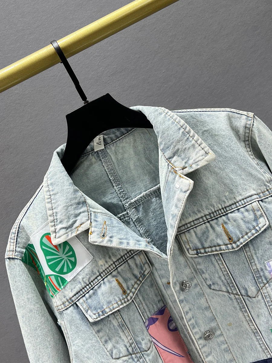 Women's Clothing Denim Jacket Coat Women's Short 2024 Spring New Casual Loose Slimming Bf Versatile Jeans Top Chaquetas De Mujer