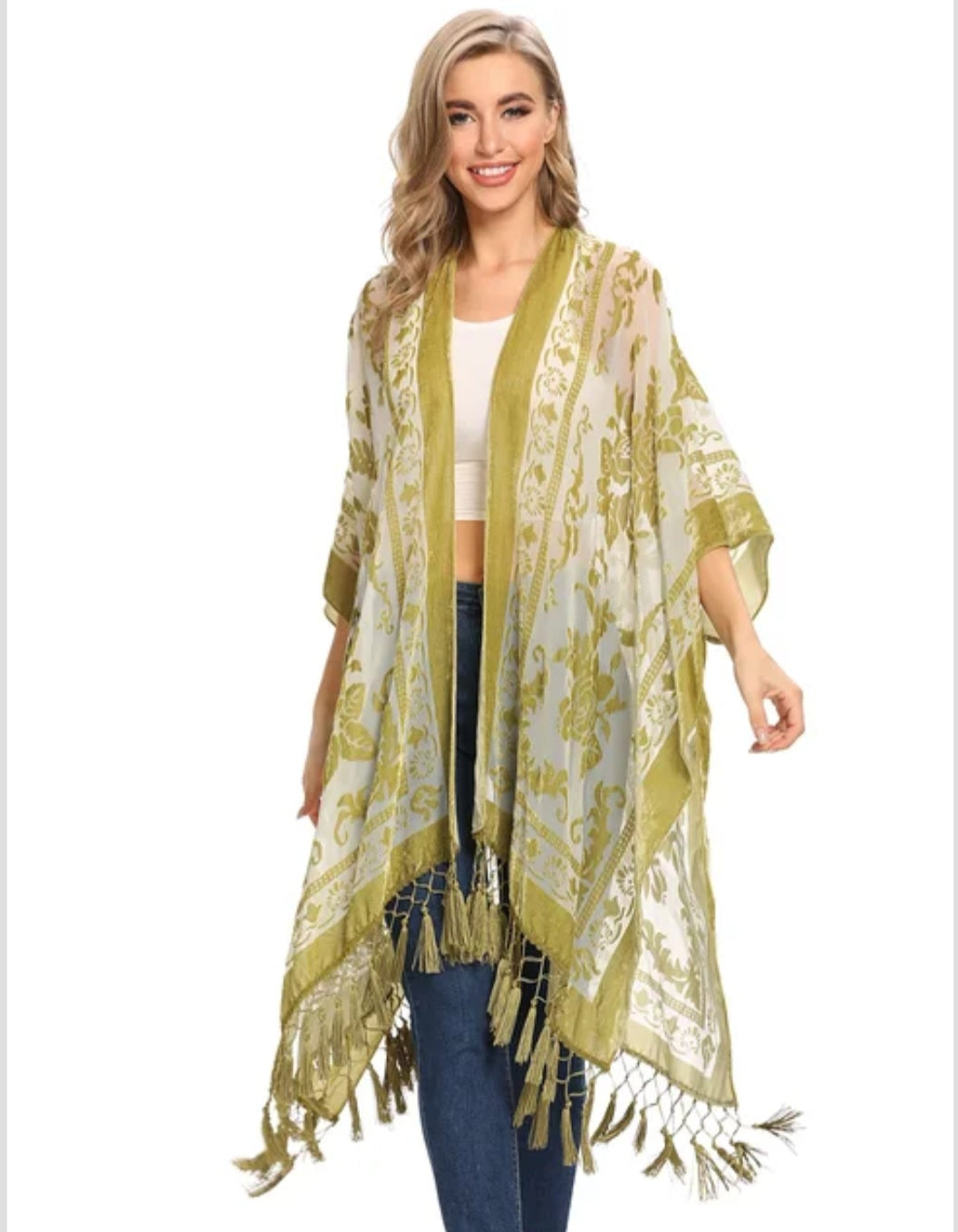 23 colors- Bohemian kimono Women's long Tassel Beach Cover-up Casual Cardigan Shaw