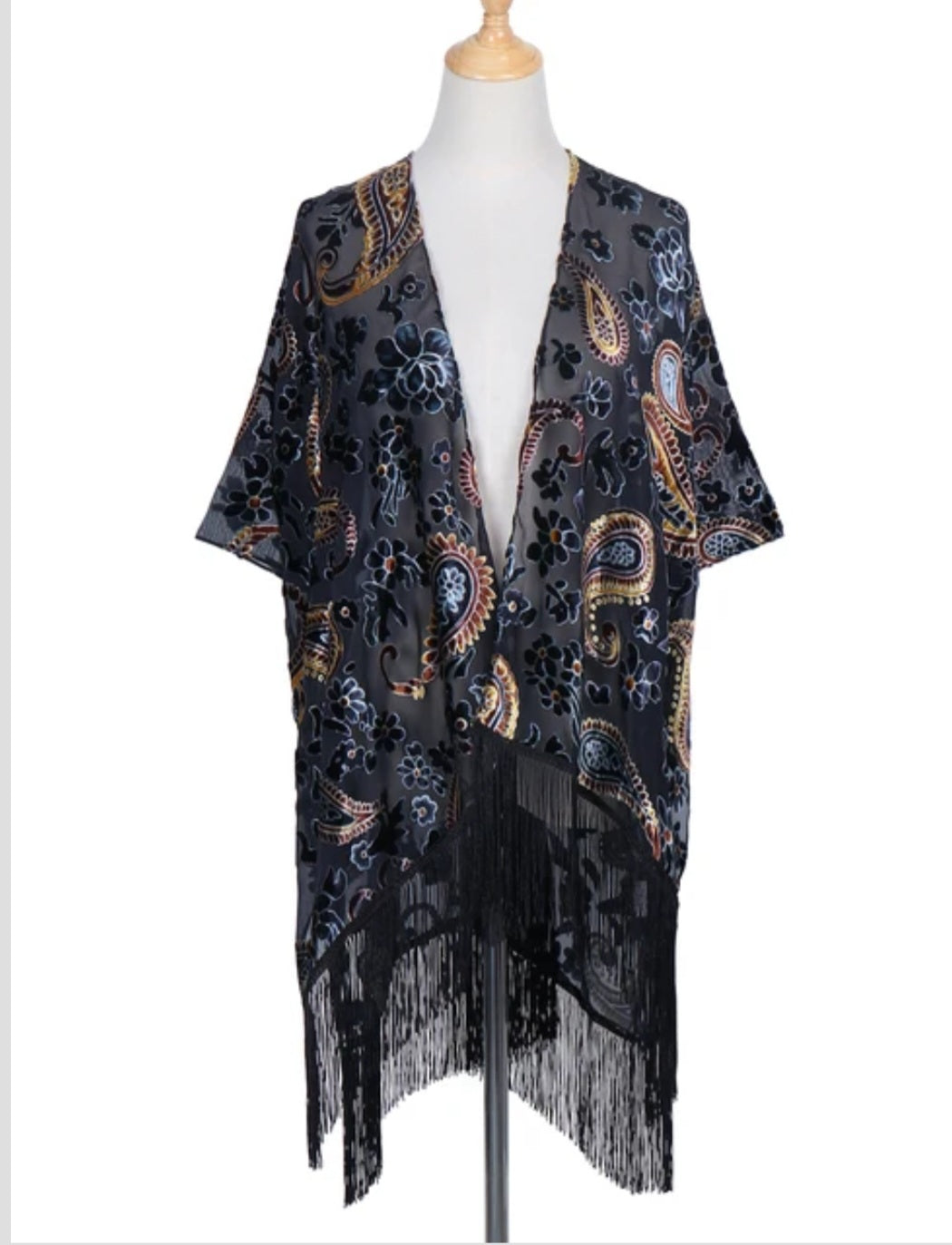 23 colors- Bohemian kimono Women's long Tassel Beach Cover-up Casual Cardigan Shaw