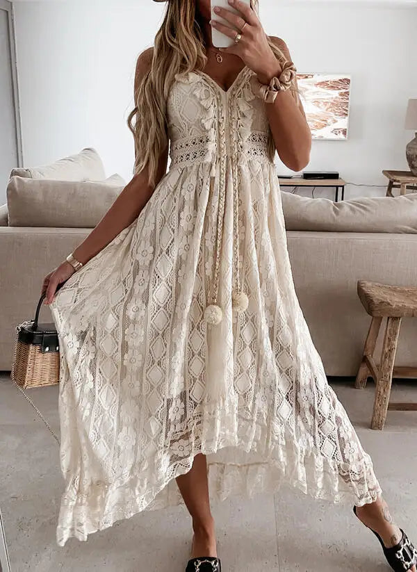 Summer White Dress For Woman 2023 Trendy Casual Beachwear Cover-ups Outfits New Boho Hippie Chic Long Maxi Dresses Elegant Party