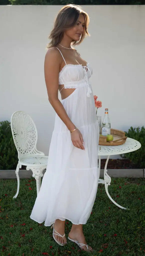 Summer White Dress For Woman 2023 Trendy Casual Beachwear Cover-ups Outfits New Boho Hippie Chic Long Maxi Dresses Elegant Party